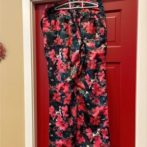 Vibrant Floral Wide Leg Pants